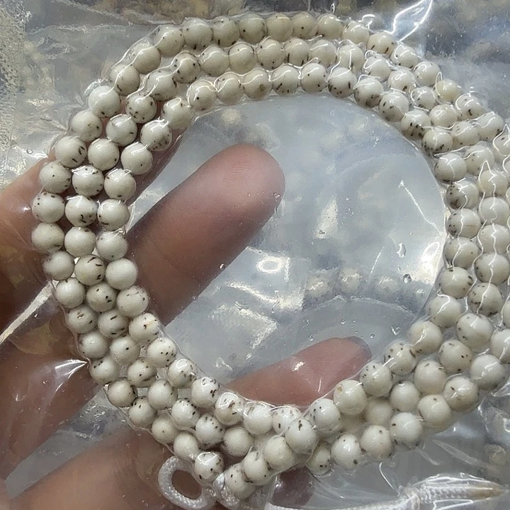 吊坠星月菩提故瓷白5圆双留白