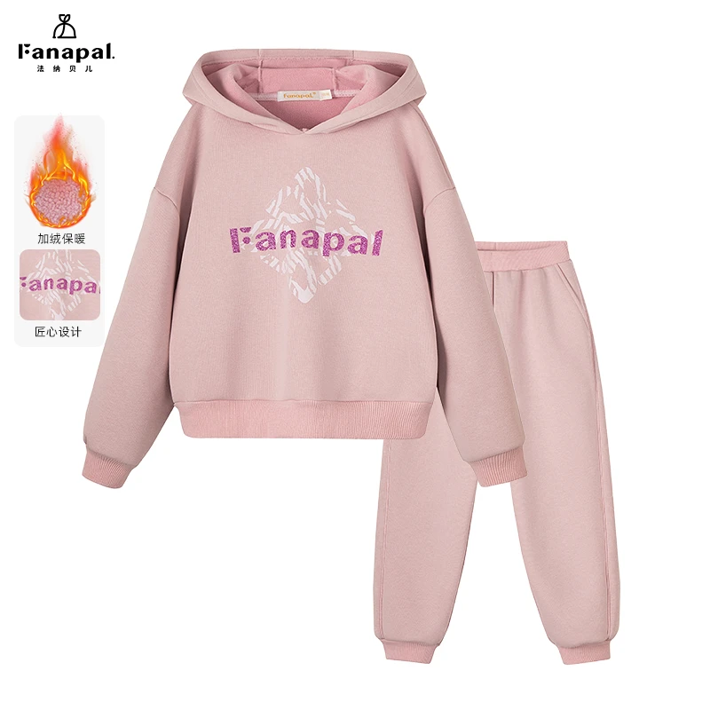 FM6414909加绒卫衣套装女童