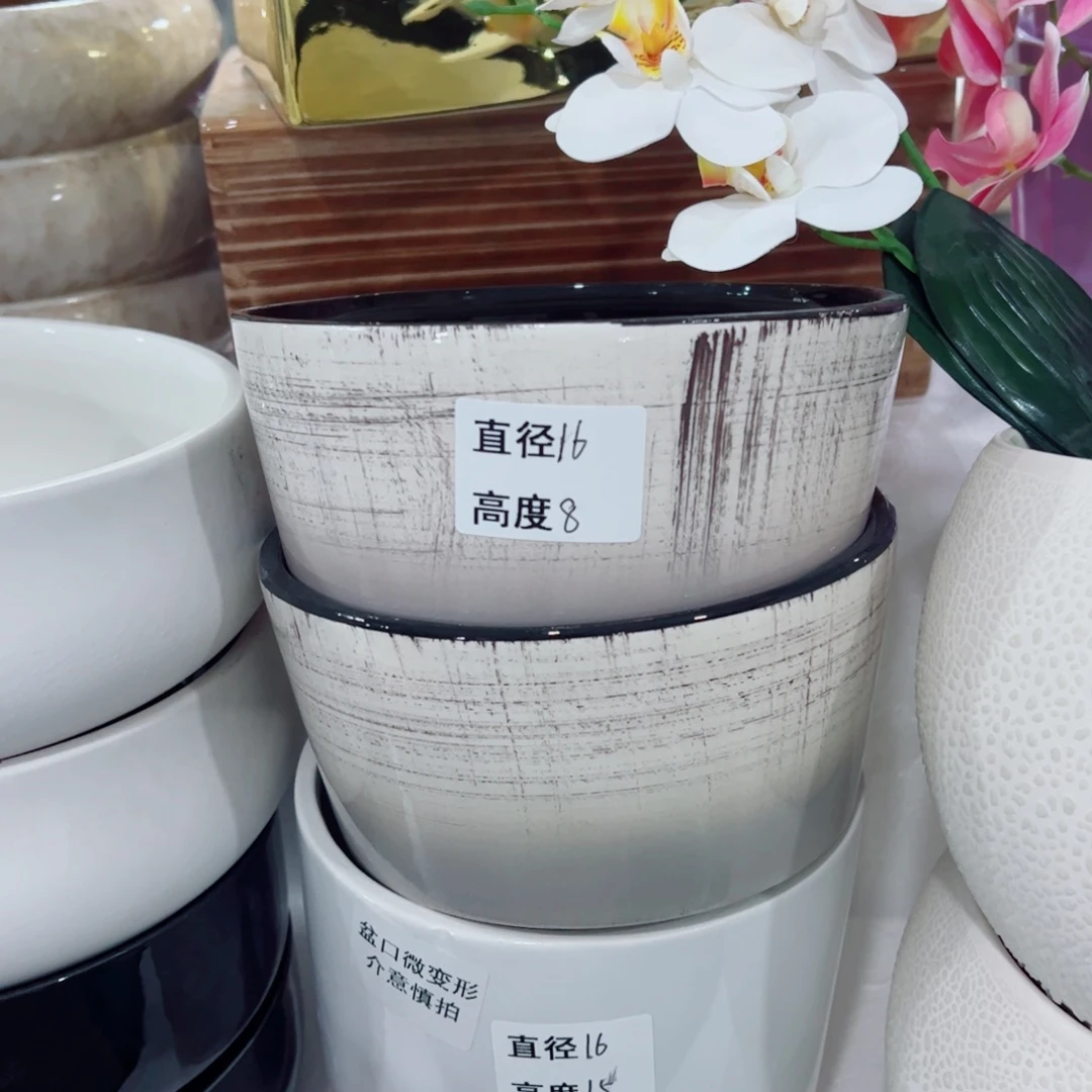 有孔，陶瓷花盆满10米包邮发货