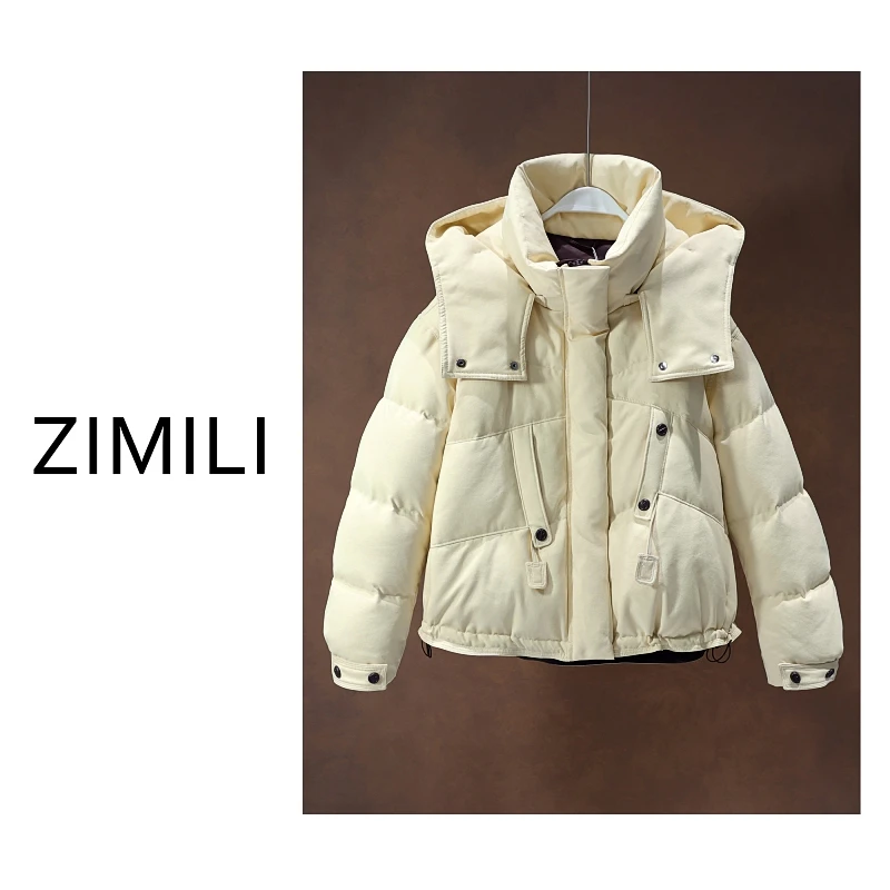 【亮哥欧货女装】冬季加厚泡芙《杏仁黄》90绒高蓬松羽绒服265127-1