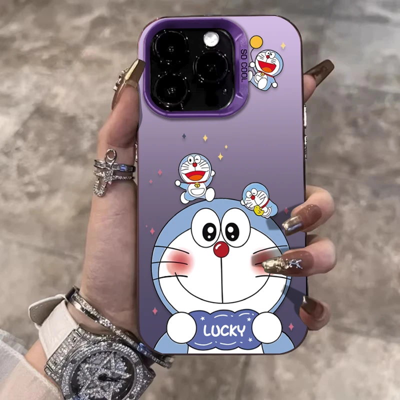 哆啦A梦适用苹果16promax手机壳iPhone15创意14保护套17新款X卡通