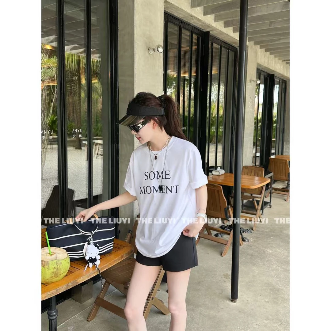 【LIUYI】夏季宽松大版字母t恤53066