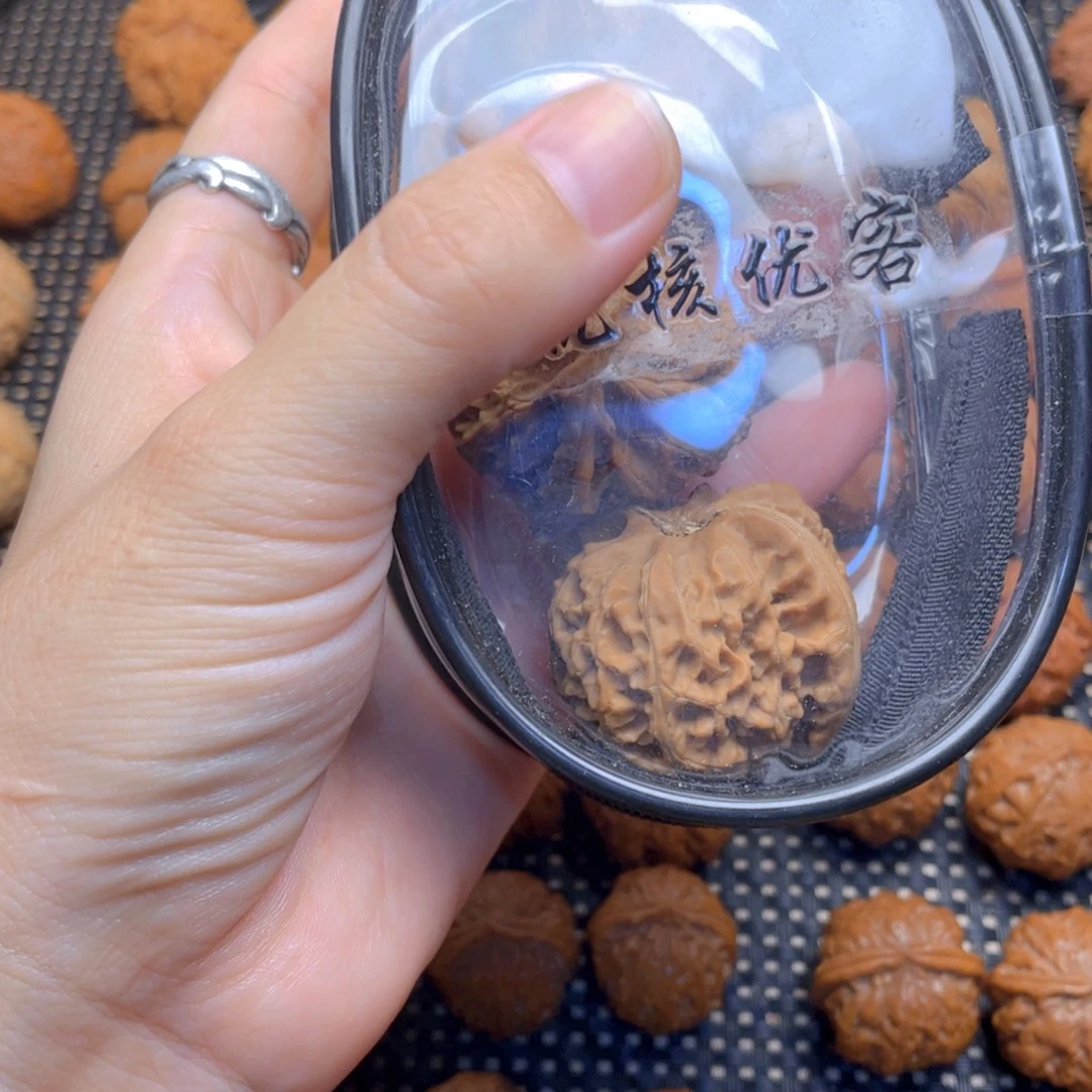 萌***臭核桃文玩把件随身包黑