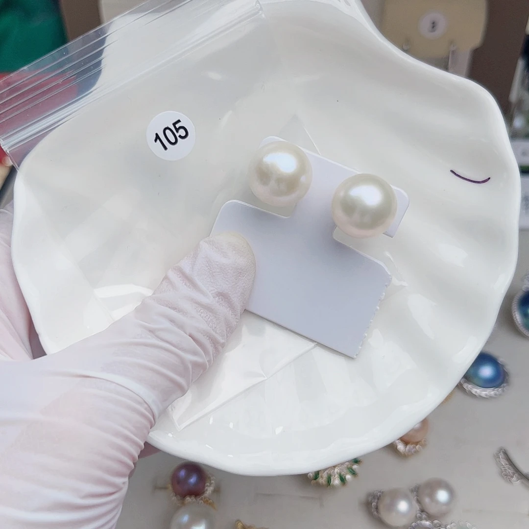 银S925镶嵌拼合珍珠（马贝珠）颈饰