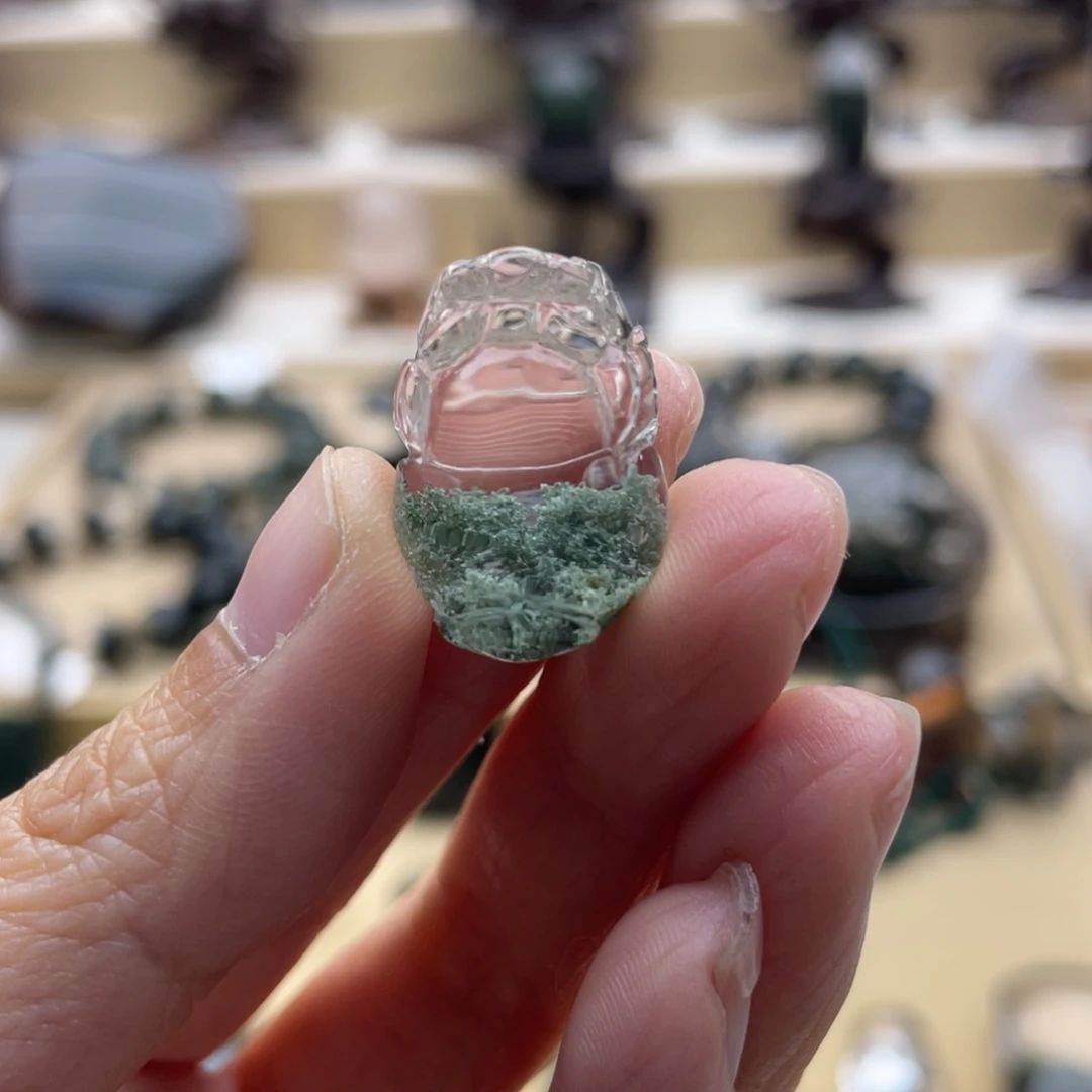 未镶嵌水晶颈饰绿幽灵貔貅吊坠