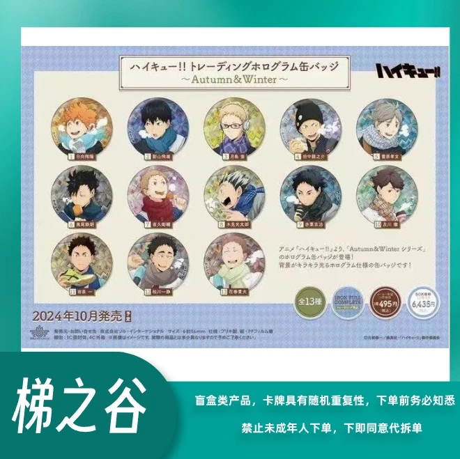 【滑梯】排球少年 旧秋冬闪Suga许愿 原画三弹日谷盲盒徽章（代拆