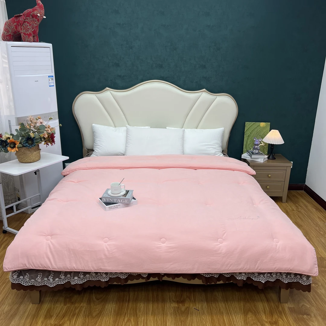 冬被粉色破茧成蝶被子被芯春秋被单人双人加厚保暖柔软母婴