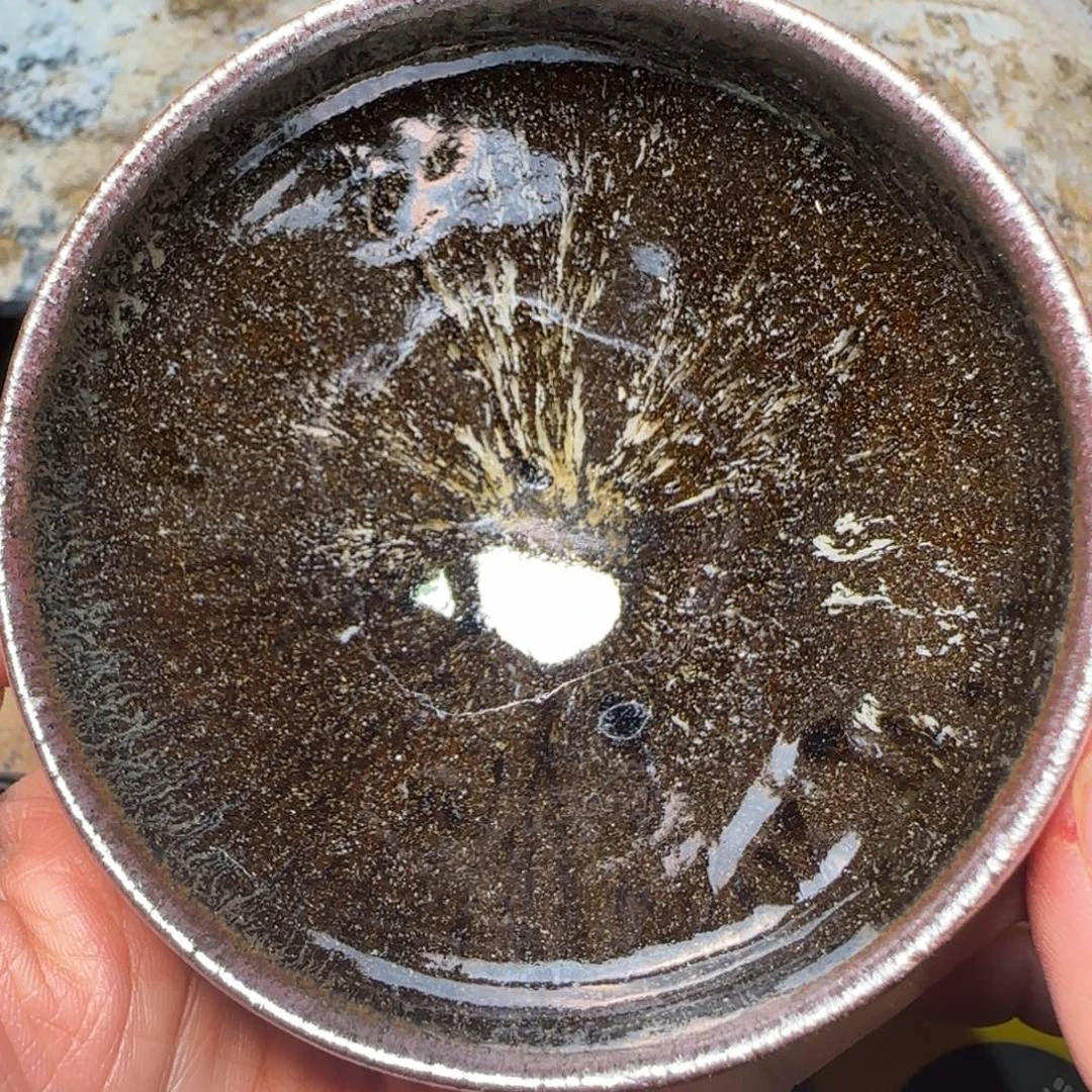 柴烧建盏茶盏茶杯132