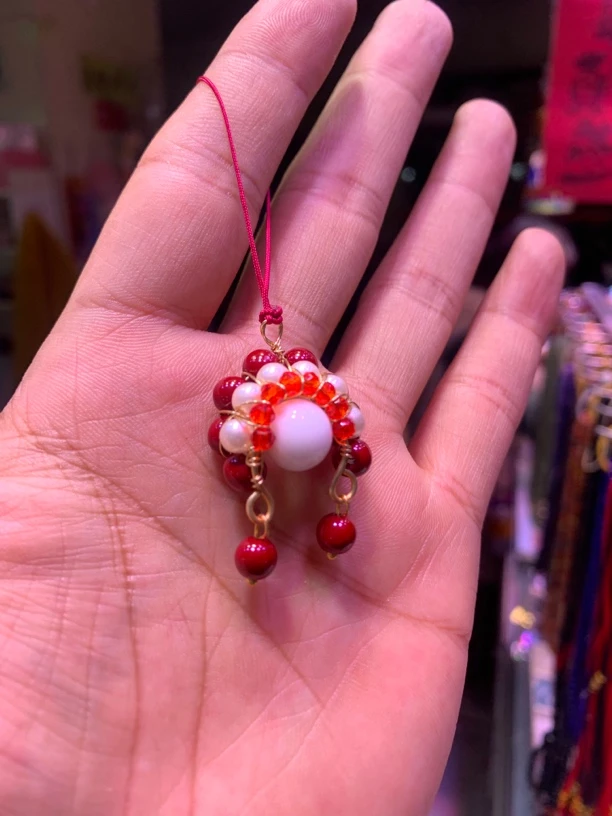 含辰砂工艺品【颜会长甄选】朱砂刀马旦钥匙扣