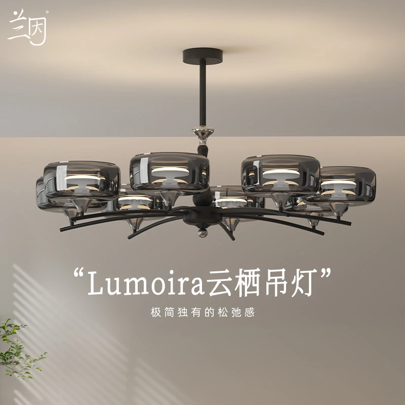 意式极简风云栖客厅吊灯大气高级感大厅主灯现代轻奢卧室灯具