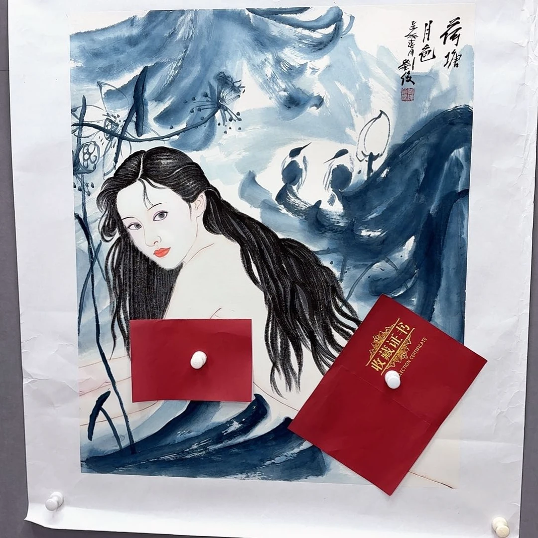 国画艺术家真人手绘
