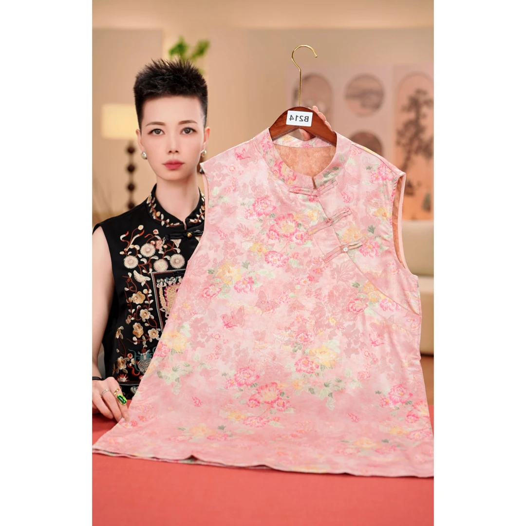 【编号：B214】奥黛款系列夏季新中式小衫【先选编号，再选尺码】