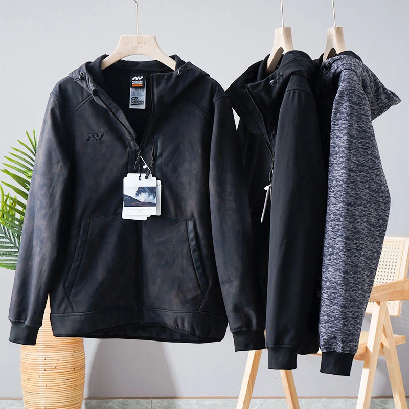 【退货补运费】男士防风防水百搭休闲连帽夹克外套E128-22ATWL1011