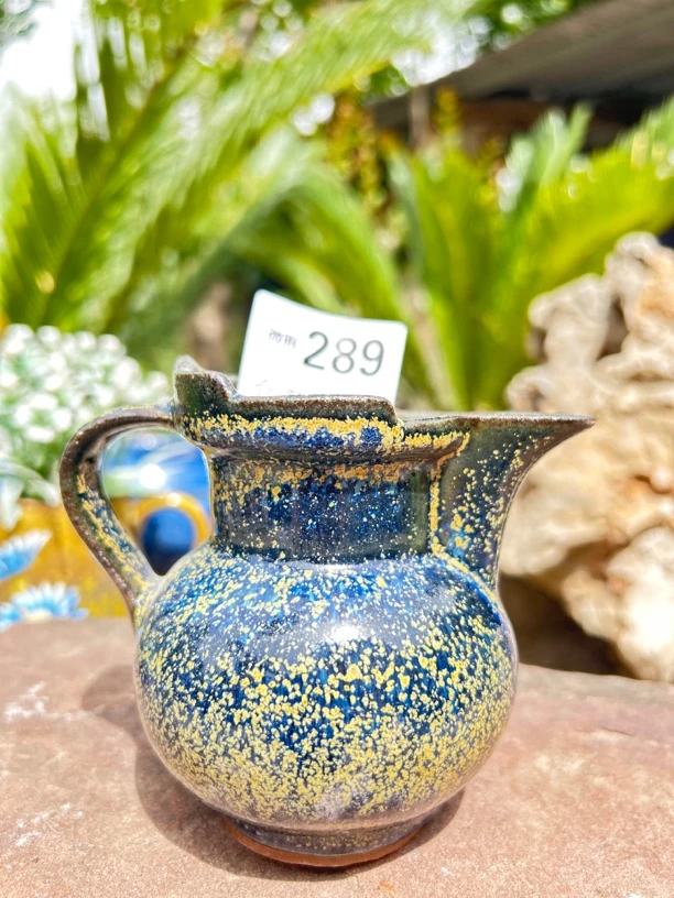 钧瓷僧帽侧把公道,天青貔恘摆件茶宠,颜色可选,价格美丽茶具蓝色