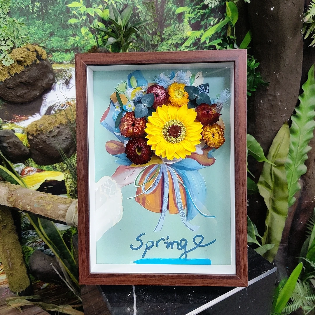 【毕业礼】永生花画框  32高23宽