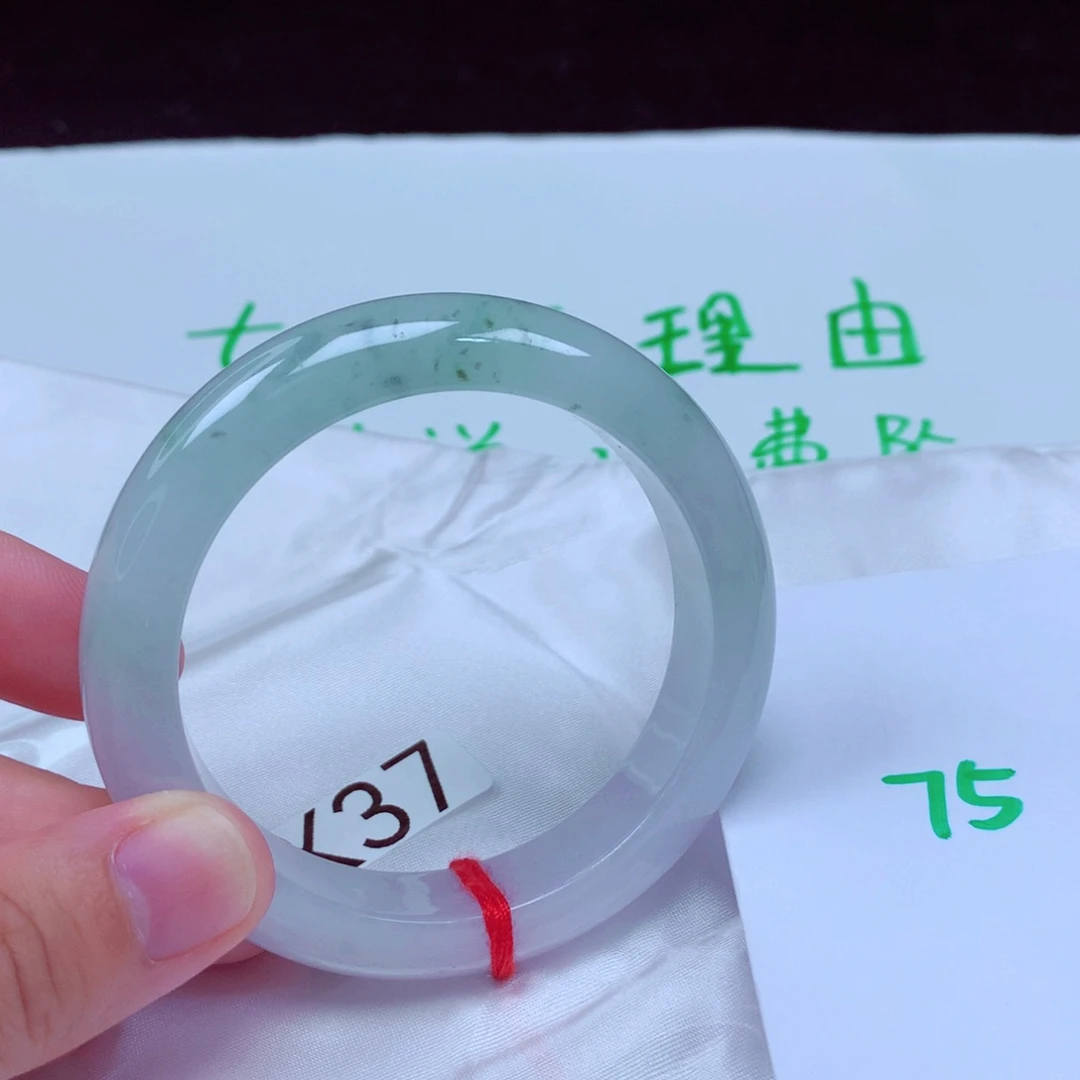 未镶嵌手镯翡翠缅甸天然A货翡翠手镯54.5