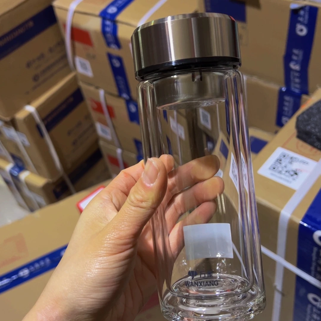 V928双层玻璃杯340ml➕被套