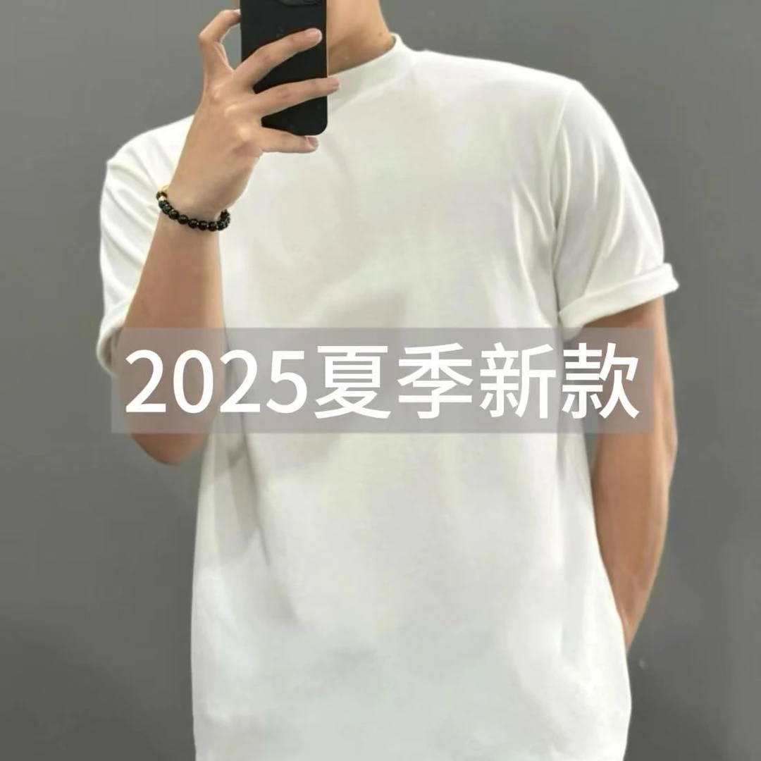 2025新品夏季新款T恤短袖男士刺绣款