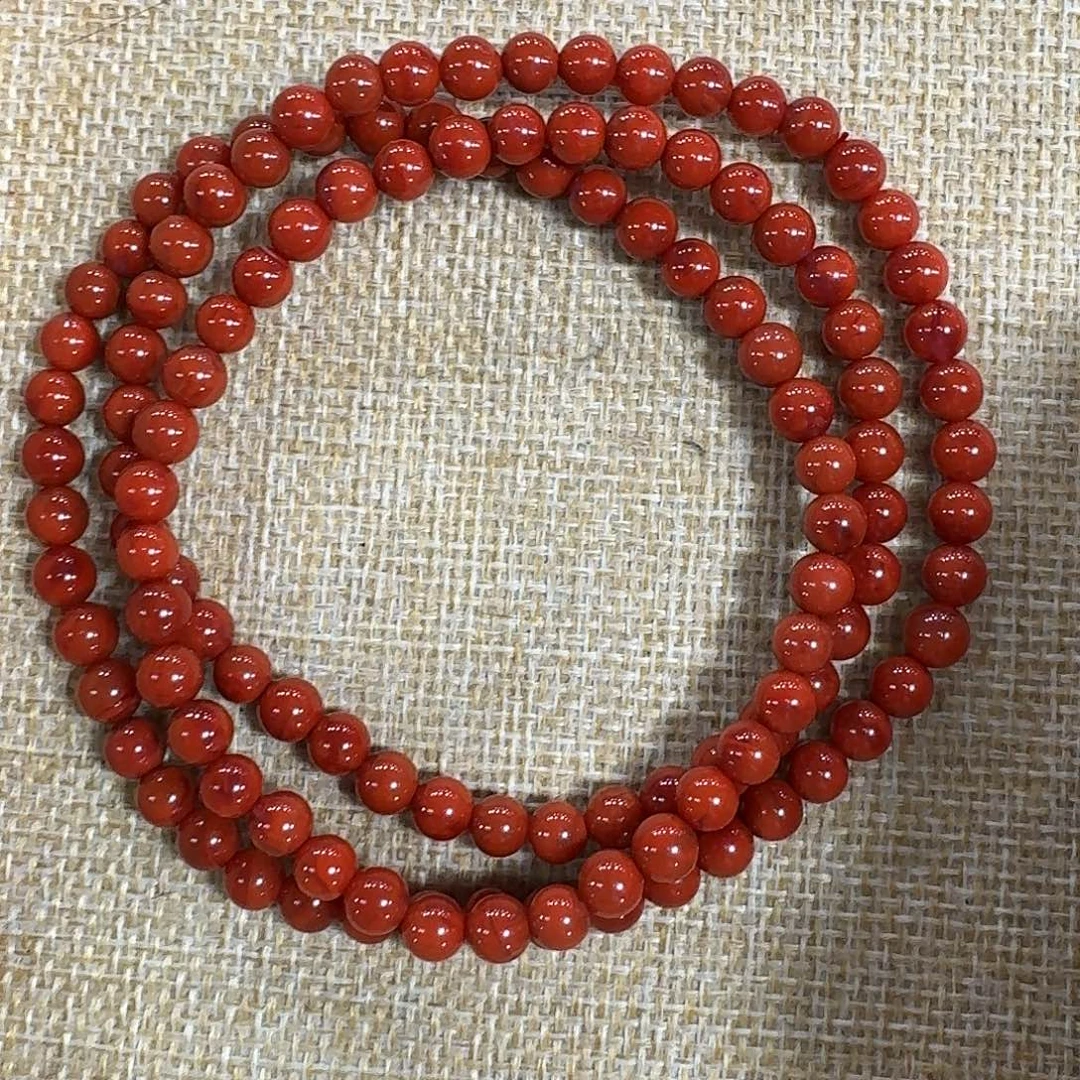 南红玛瑙未镶嵌手链项链多圈原矿南红瓦西高品柿子锦6