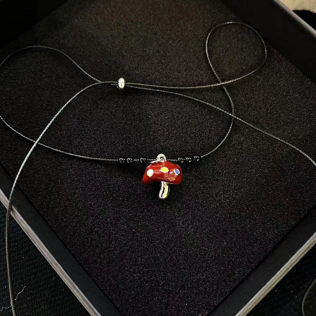 非金属珐琅项链 【合器里专属】设计师超萌蘑菇项链