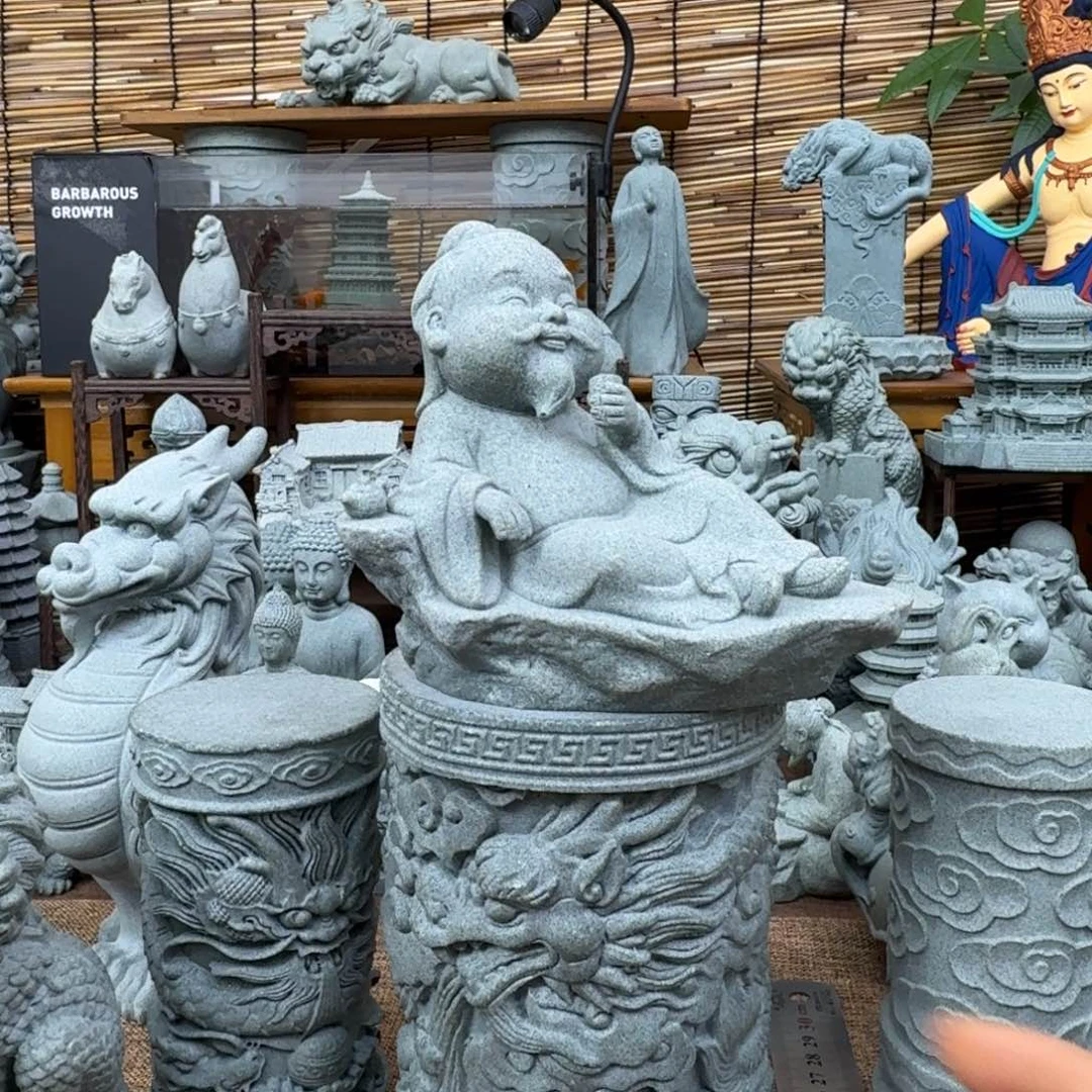 石材青砂石茶圣陆羽