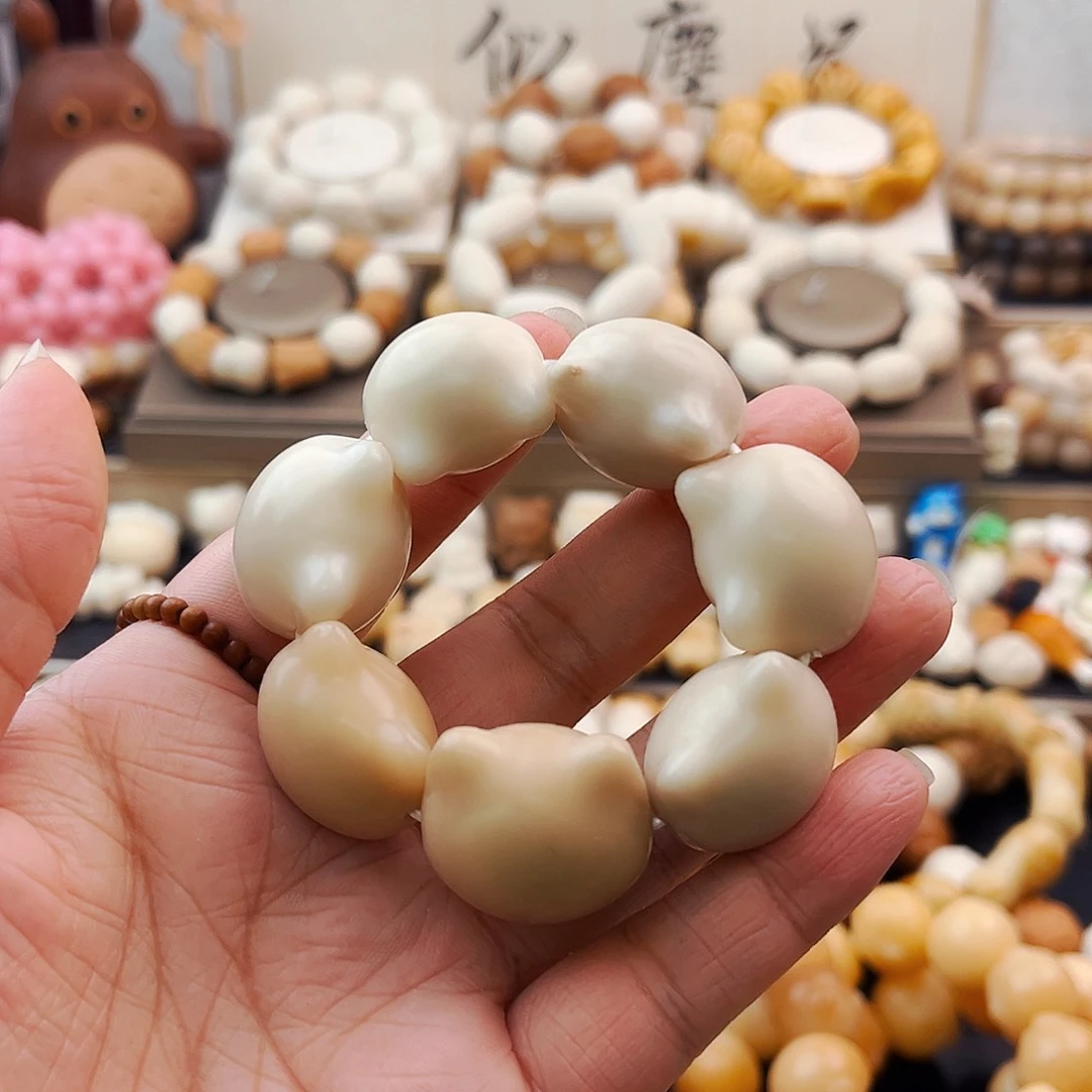 菩提根/象牙果吊坠猫头手捻瑕不退换