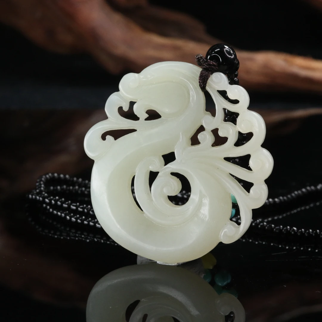 2和田玉仿古凤牌/500886上海嘉禾拍卖