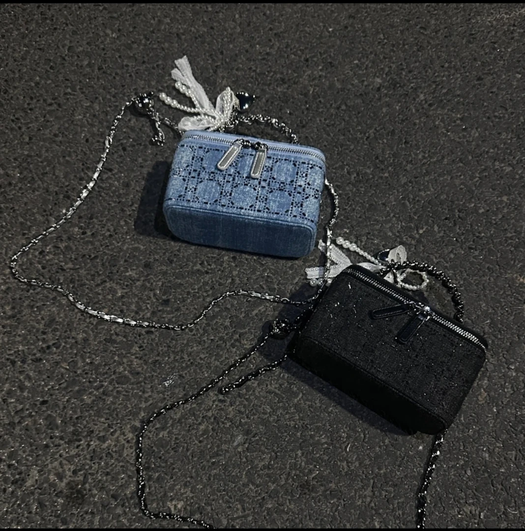 【星河碎语】新款法式烫钻高级感小香风气质时尚百搭手提包斜挎包