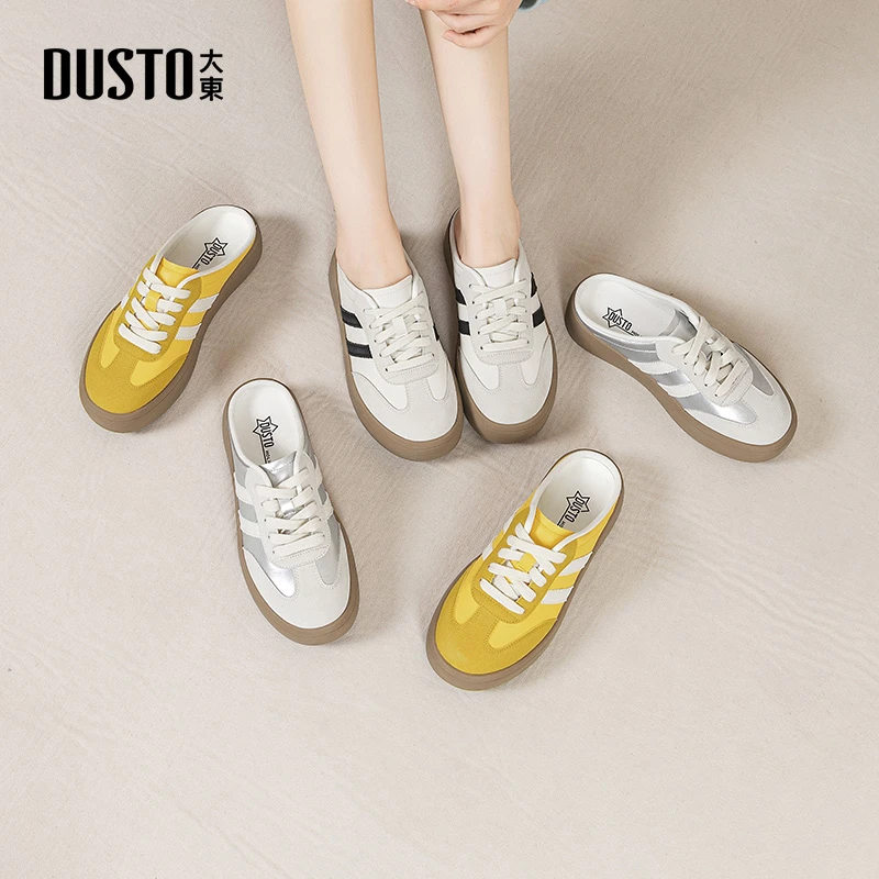 大东平底后空德训鞋2025年秋季软底轻便舒适百搭休闲运动女鞋0179