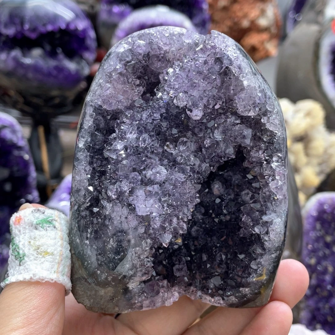 珠宝半成品未镶嵌紫晶捡漏