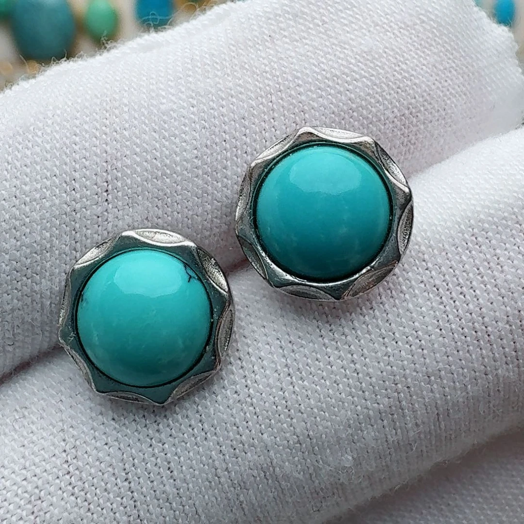 绿松石银S925镶嵌戒指