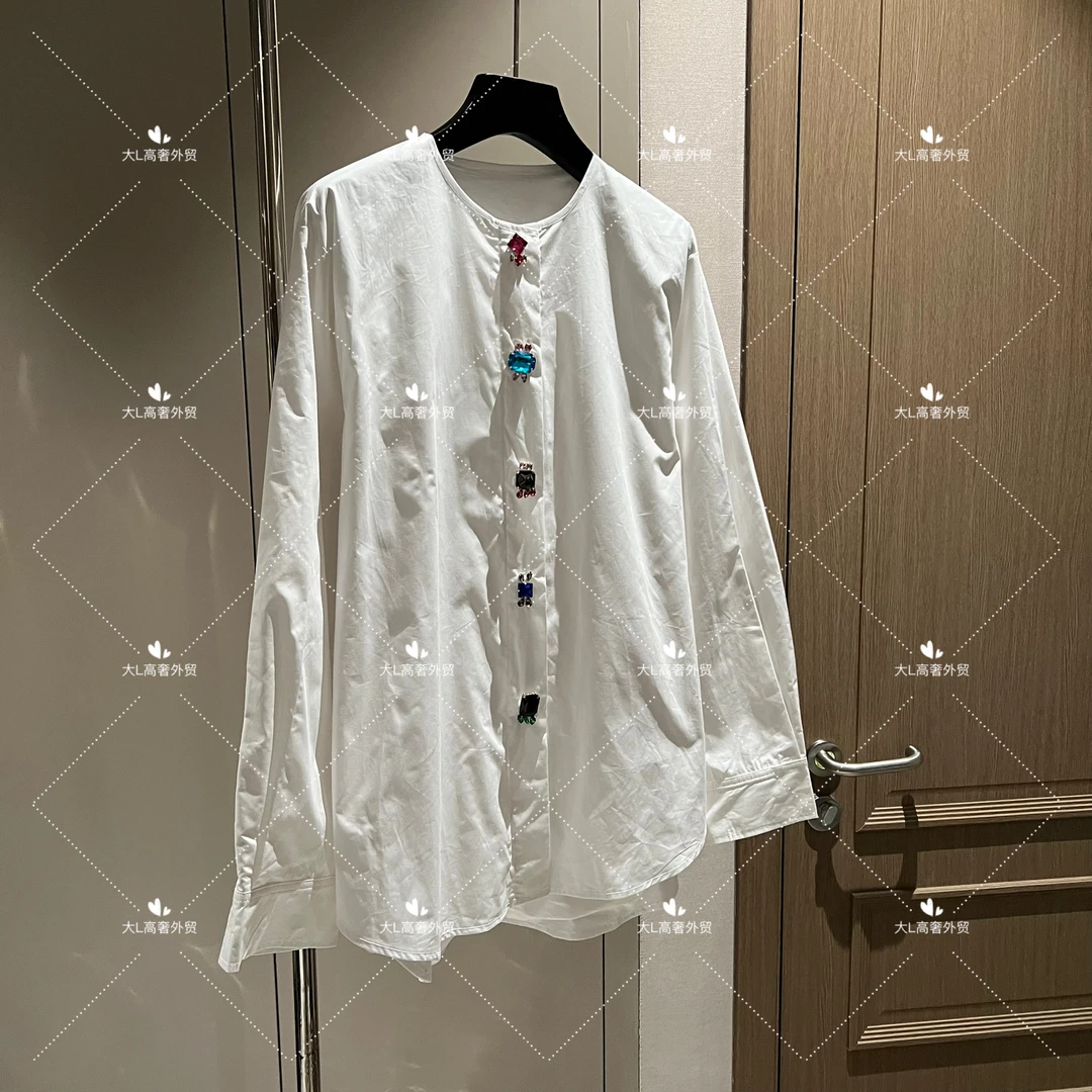 ”水晶衬衫“ 重磅外贸进口高奢重工设计师风百搭长袖衬衫