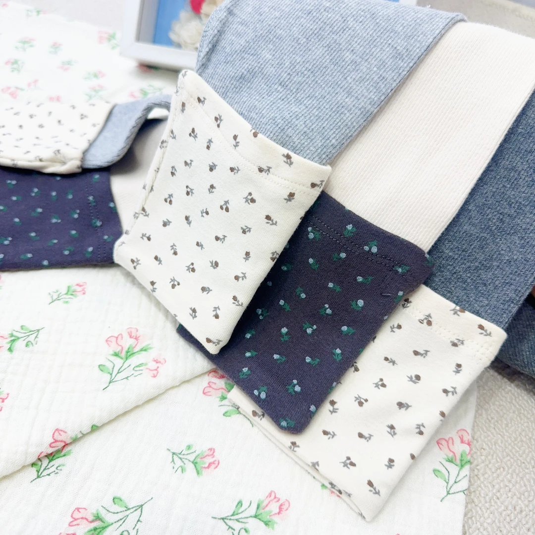 [小碎花] 2025秋款磨毛女童打底裤韩版小童裤儿童裤女宝外穿裤