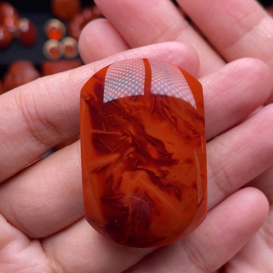 南红玛瑙未镶嵌珠宝奇石无事牌吊坠