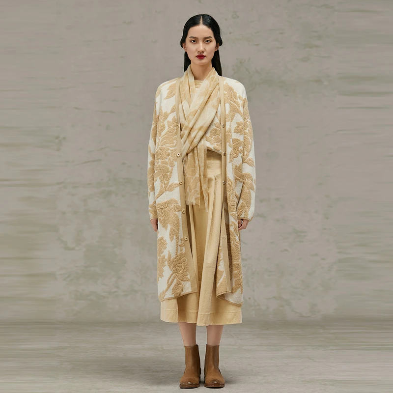 EXCEPTION长袖特色提花长外套AA22-Q2M04