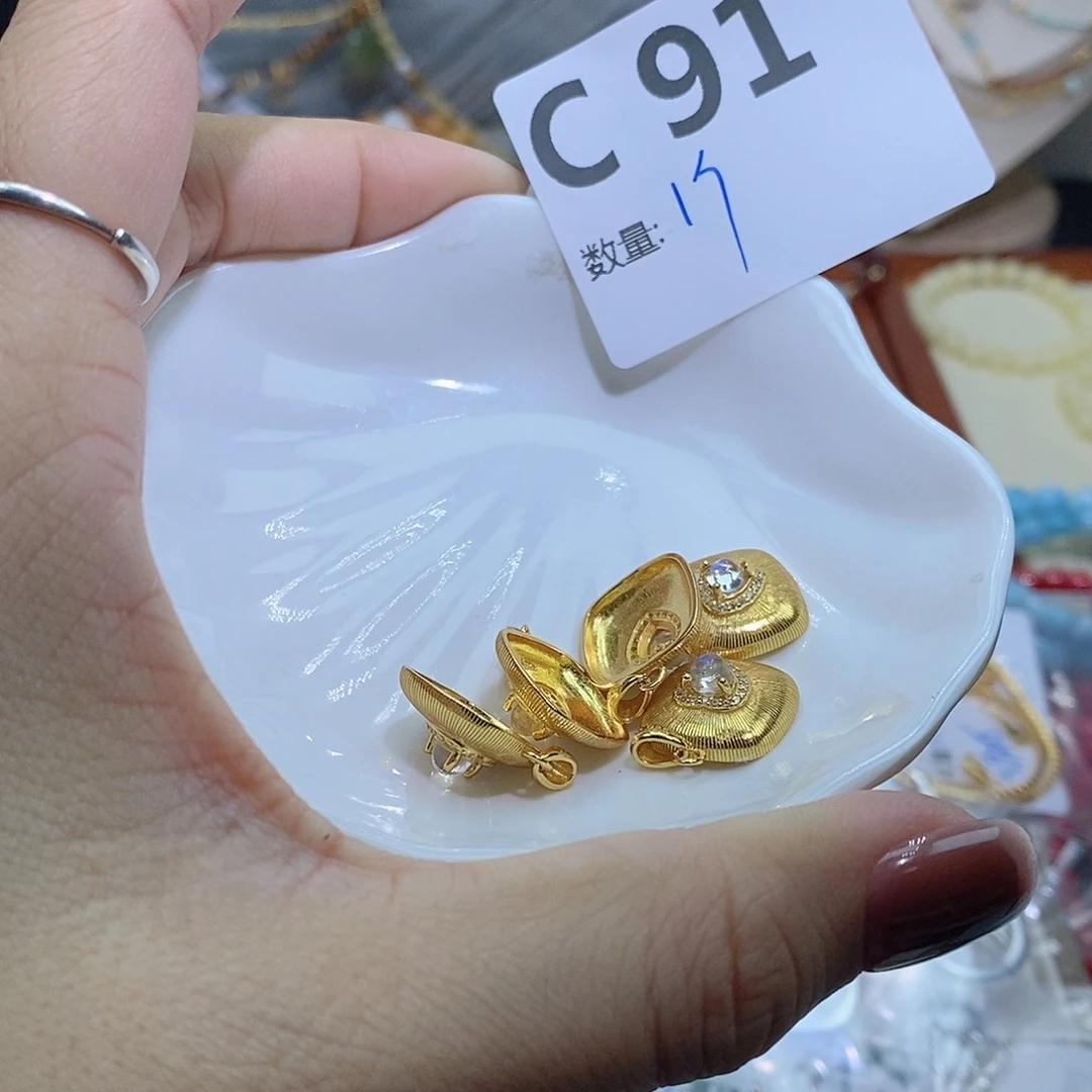 水晶珠宝半成品银S925镶嵌C91