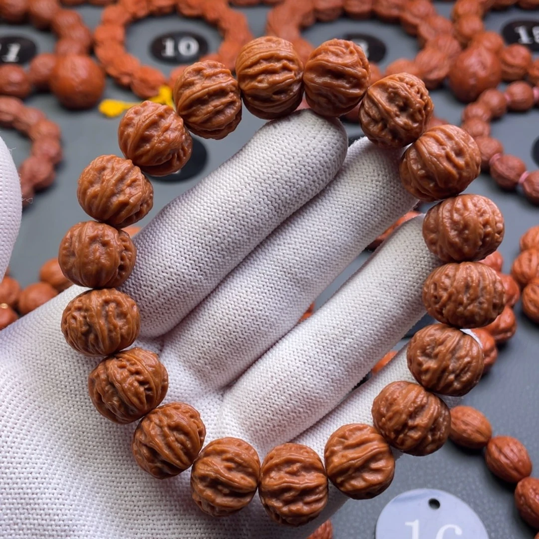手串文玩核桃野生核桃京八棱秋子手串