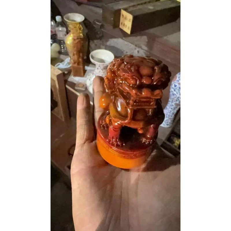 1个超小狮子印章摆件链接