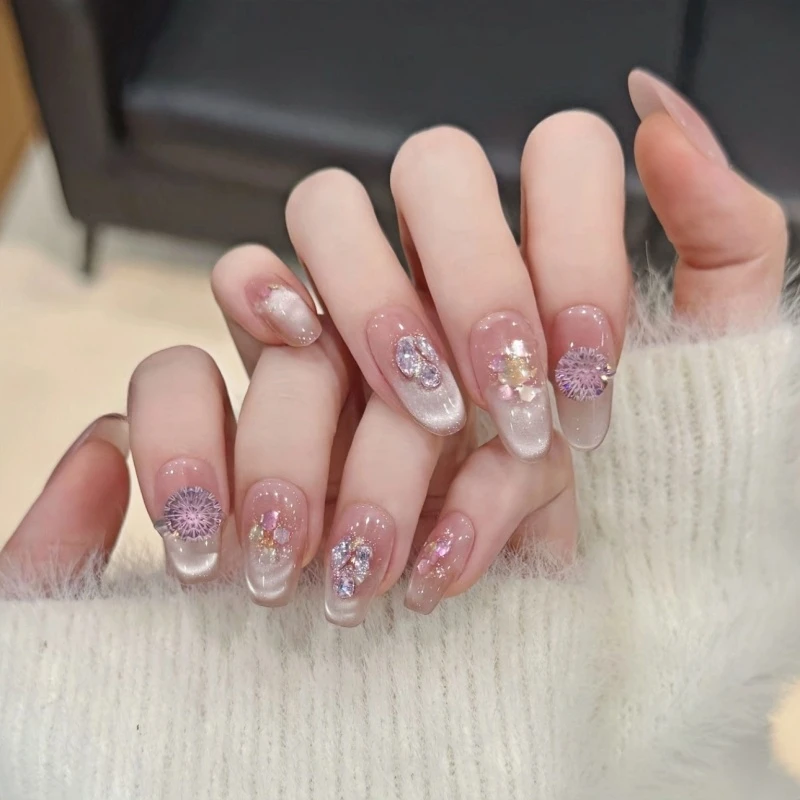 【初恋情书】纯手工定制美甲拆卸穿戴甲