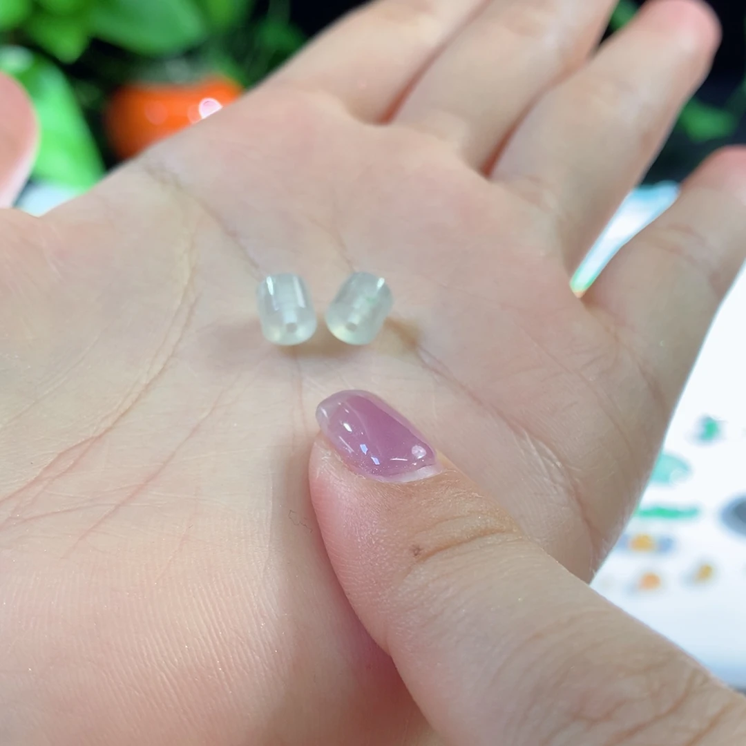 翡翠手串未镶嵌浅咖桶珠