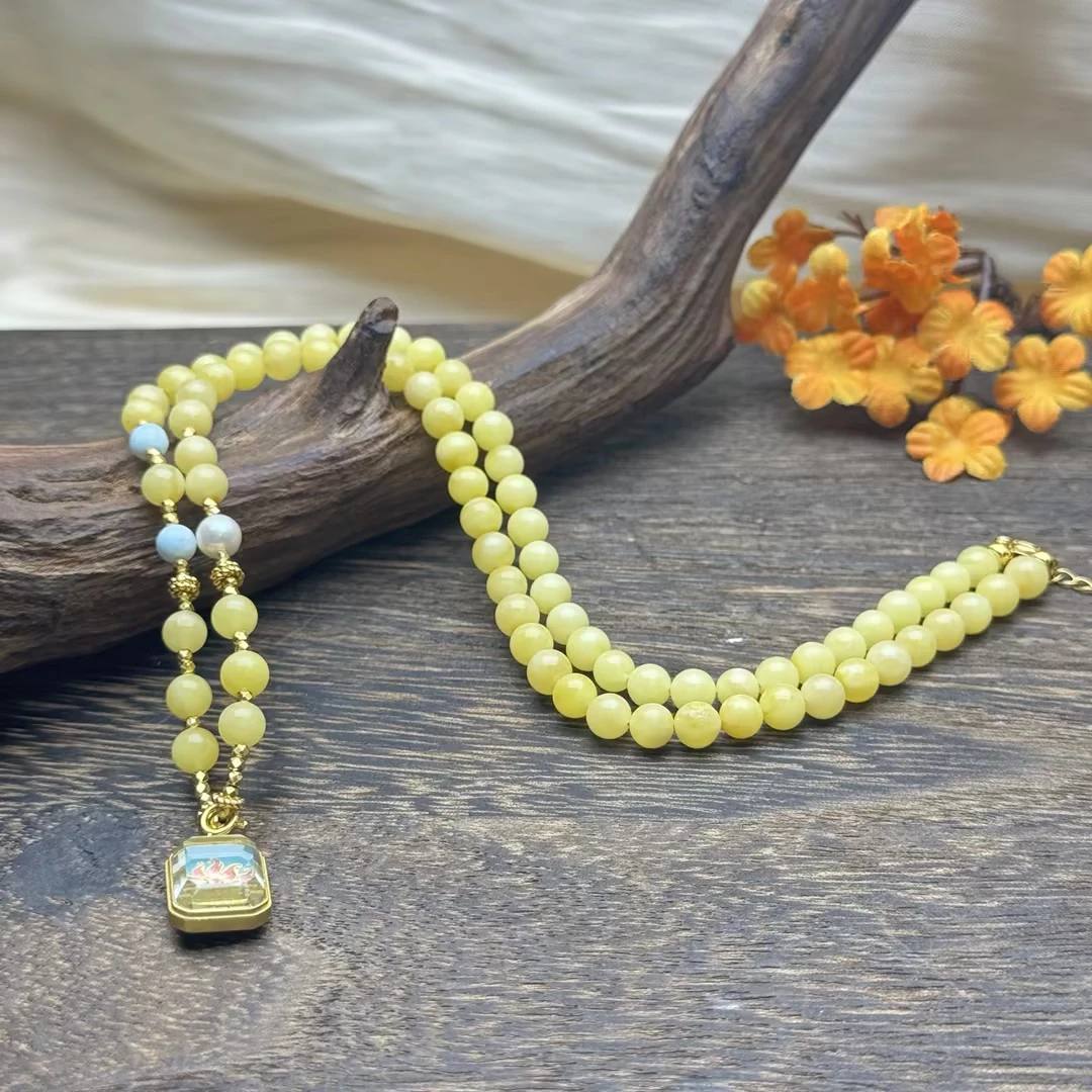 【小北好物】蜜蜡DIY套链约5mm+【多样性发一件】-17QH246X71