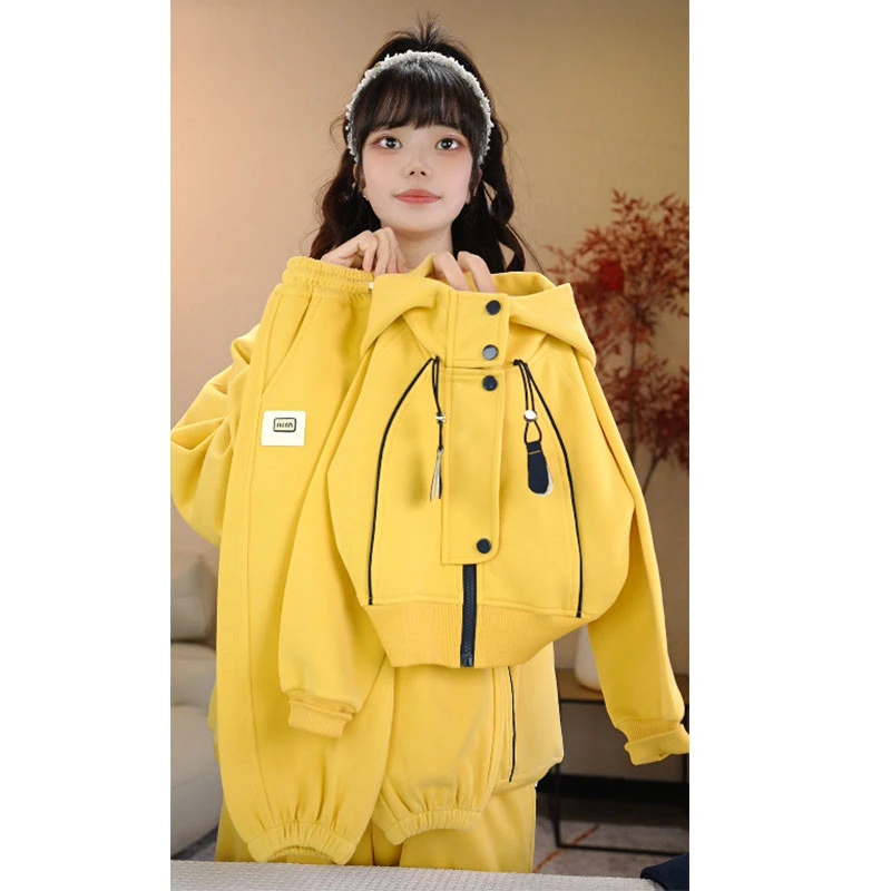 儿童春款中大童时尚套装男女童休闲百搭运动套装