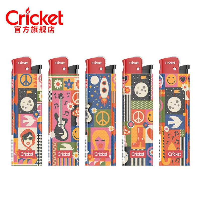 Cricket草蜢回到60年代一次性砂轮打火机创意可定制印刷广告