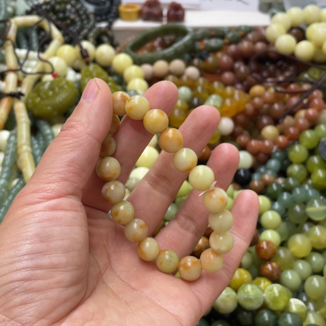 蛇纹石玉手链未镶嵌