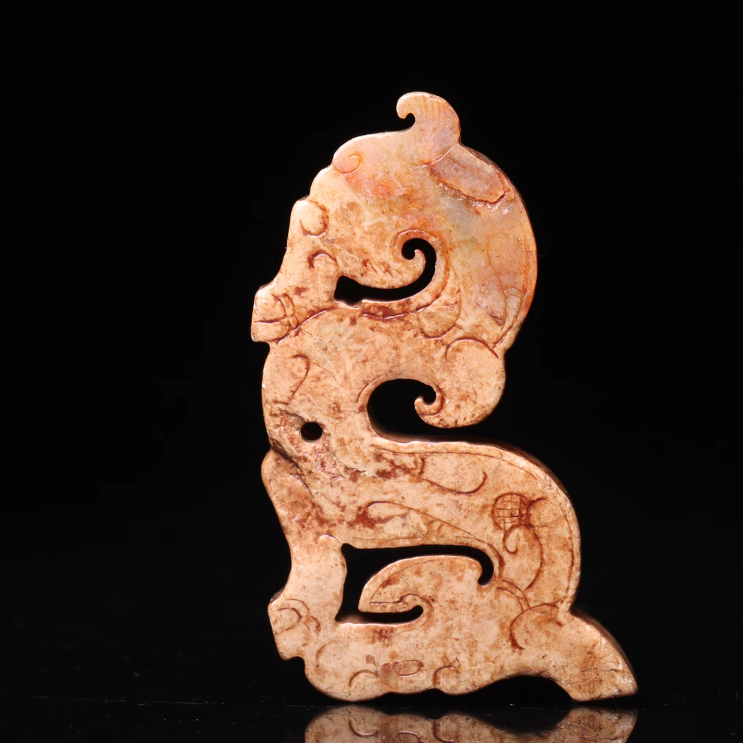 明代和田玉龙纹佩-LM