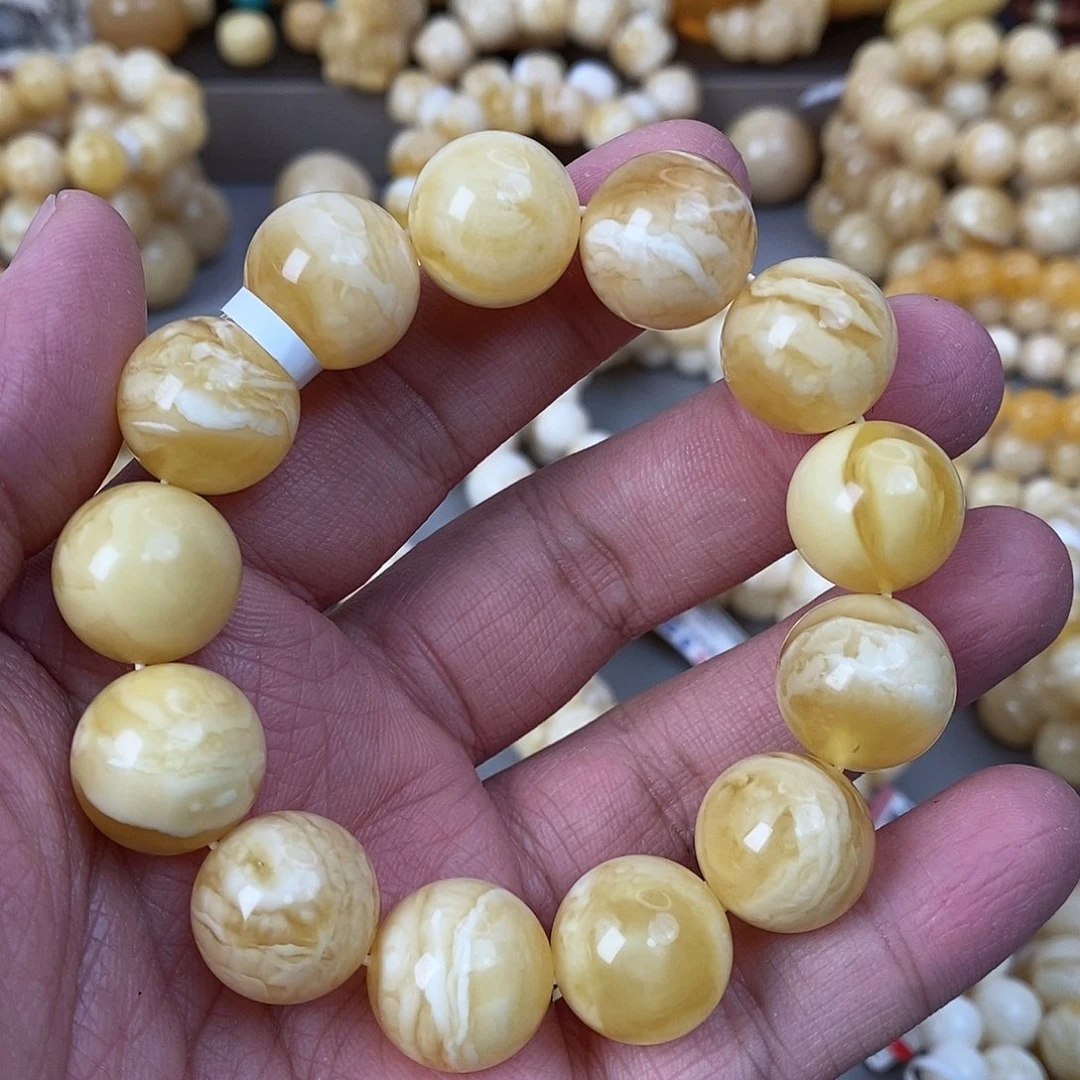 蜜蜡未镶嵌珠宝奇石17mm 36.6g