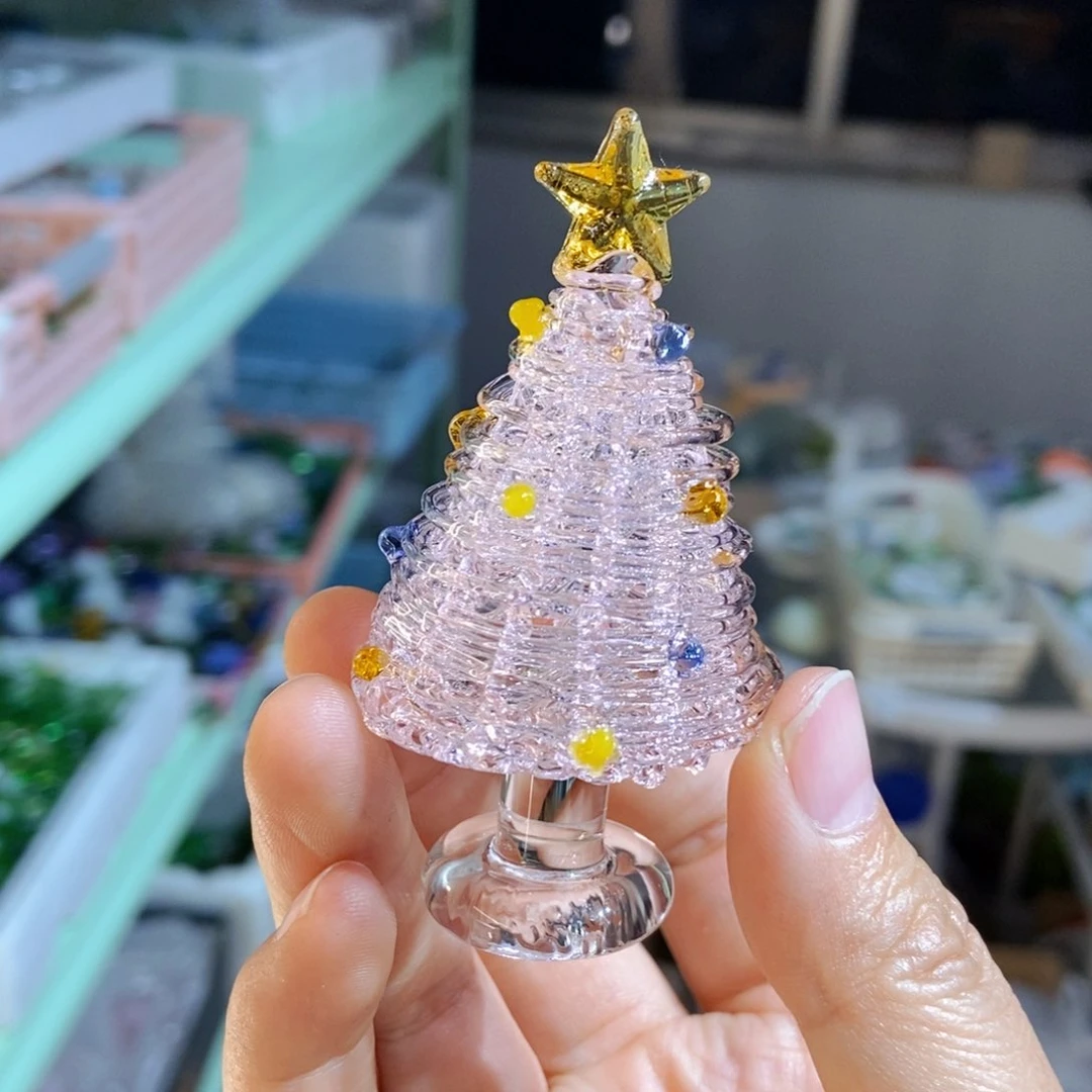 琉璃手工艺品粉色