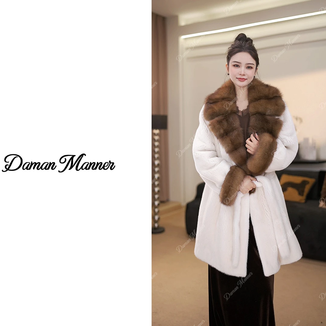 DAMAN | 进口加拿大拼色皮草外套冬季水貂25321