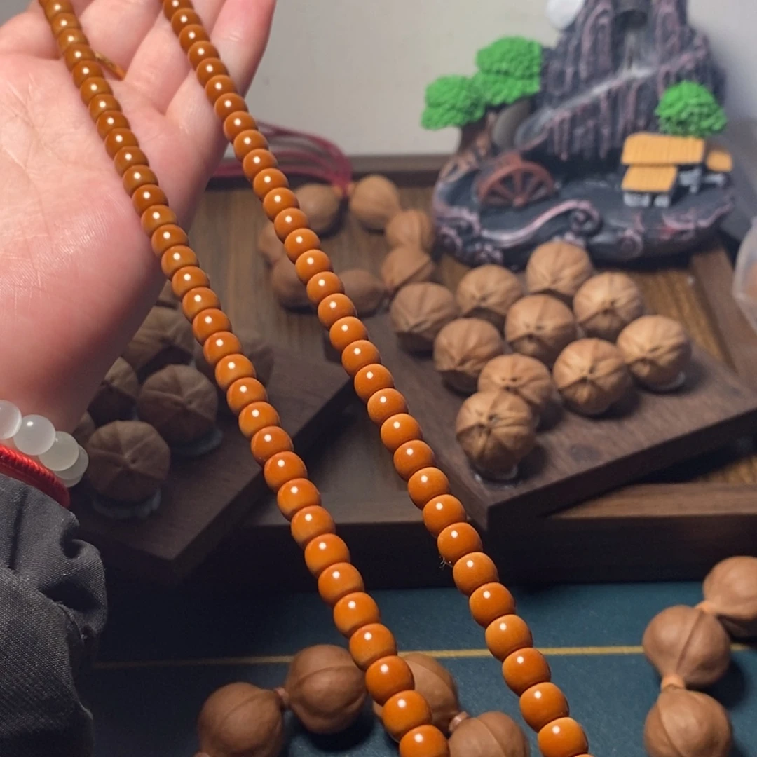M***张橄榄核手串/手链7.1德庆核尖110颗