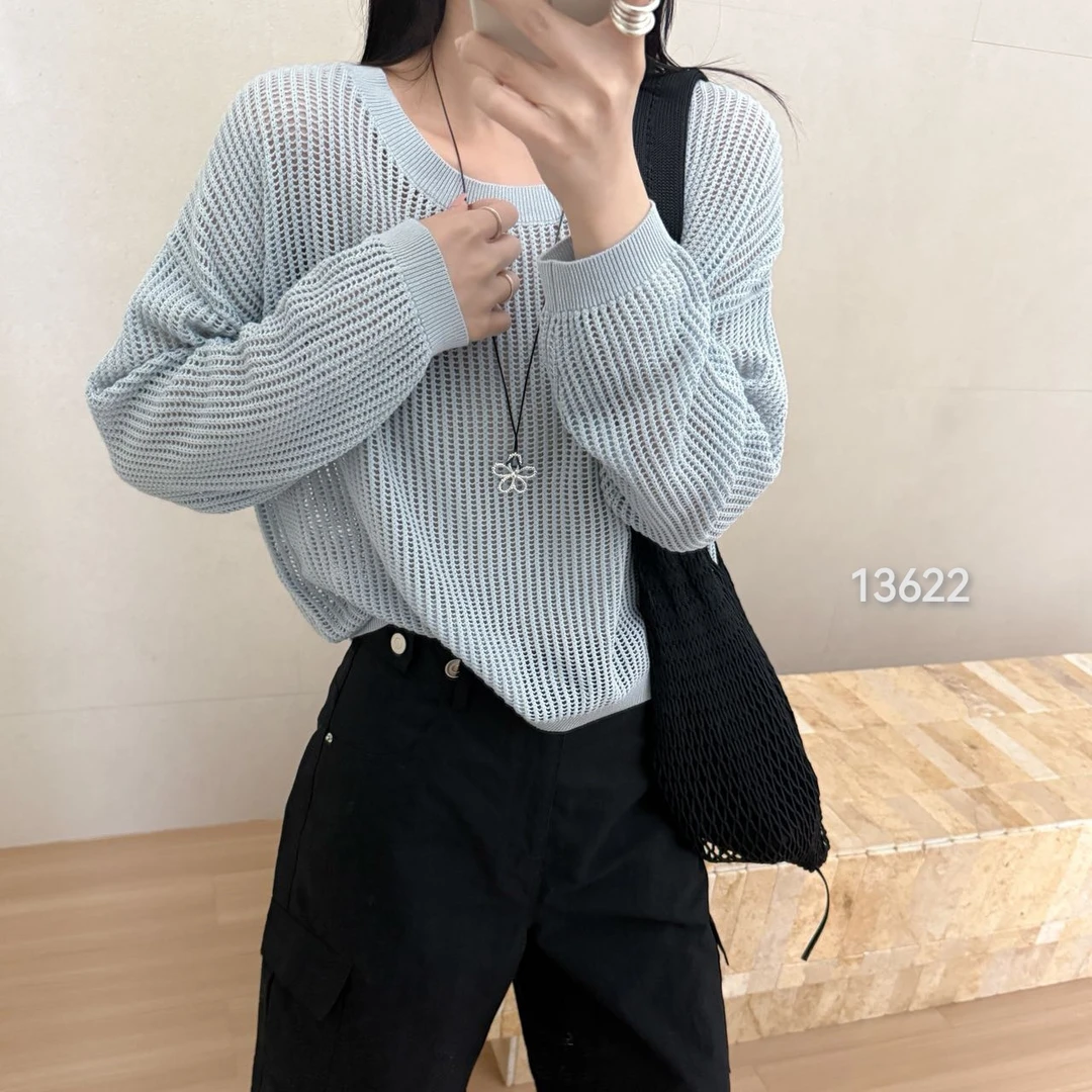 13622（部分无水洗唛，介意慎拍）CHUXUN新款净版镂空罩衫